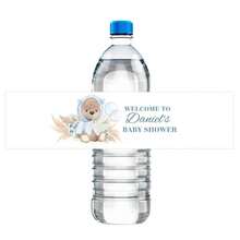 UNICCUT 30pcs Customized Cute Teddy Bear Water Bottle Label Stickers For Baby Shower, Baptism, Birthday, Christening, Personalized Gender Reveal - Multicolor - View 9