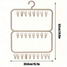 1pc Space-Saving Multi-Clip Sock And Clothes Drying Rack - Bedroom, Bathroom, Closet And Dorm Storage - Multicolor - View 8