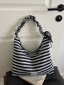 Women's New Fashion Design Large Tote Bag, Shoulder Bag, Textured Style - Multicolor - View 9