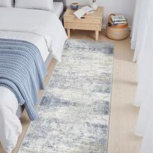 Alfombra de pasillo antideslizante para dormitorio, alfombra lavable con reverso de goma - Alfombra suave de pelo corto para cocina, lavandería, baño (61 x 244 cm, beige/marfil) - Caqui - Ver 7