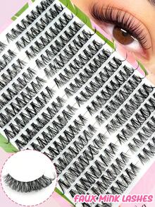 Asiteo 252pcs D-Curl 30D Cat Eye Cluster Eyelash Extensions, Bulu Mata Palsu Tampilan Alami yang Memanjang di Sudut Luar, Lembut dan Ringan, Dapat Digunakan Kembali - D - View 3