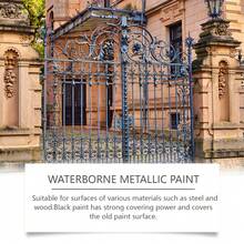 Water-Based Anti-Rust Black Paint, Rust-Removal Waterproof Sun-Resistant Coating For Metal Refurbishment And Coverage, Suitable For Various Surfaces Like Steel And Wood, Strong Coverage To Cover Old Paint - A - View 7
