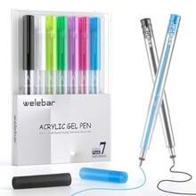 0.8mm Gel Pen Set, Compatible With  Maker 3/Maker 4/Maker/Explore 3/4/5/Air 2/Air, 7 Pack Medium Point Pens For Writing, Drawing, DIY Crafts - Acrylic - View 8