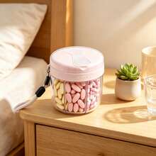 Portable Pill Dispenser Bottle, 7-Day Large Capacity Pill Organizer, Portable Weekly Vitamin Distribution, Large Opening For Easy Access, Three Lid Waterproof And Moisture-Proof, Travel Medicine Box - 3-compartment Moisture-proof Pill Box - View 14
