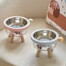 1pc Stainless Steel Heavy Duty Pet Bowl With Non-Slip Base, Anti-Tip, Large Capacity, Dishwasher , Stable Dog And Cat Feeding Station, Premium Quality - multicolor - View 3