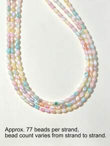1 Strand Candy Color Sweet Natural Shell Beads Moon Star Heart Shaped Shell Beads Colorful Rice Beads Round Beads DIY Jewelry Making And Decoration Beads For Women Necklace Bracelet Earrings - Candy Colors (Random Assortment) - View 13