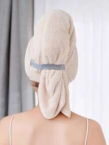 1pc Quick-Dry Absorbent Microfiber Hair Towel Headband For Women, Suitable For Long, Curly, Wet Hair, Fast Drying And Anti-Frizz, With Elastic Band, Foldable Into Bath Towel, Great Mother's Day Gift For Mom - Multicolor - View 11