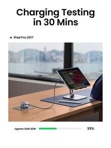 UGREEN PD 30W GaN 快充 Type-C 充電器，相容 iPhone 16/15/14/13 Pro Max、Pixel、Galaxy S23/S22/Note 10、iPad Mini/Pro，適用於旅行、辦公室、宿舍與居家使用，支援 GaN 快充，高輸出功率 - 灰色 - 查看 9