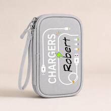 Custom Name Travel Cable Storage Bag Digital Electronic O Portable USB Data Line Charger Plug Storage Bag Ideal For USB Drives, Hard Disks, Headphones & Gaming Accessories, Portable Storage Organizer Carry On Suitcase Garment Duffle Bags For Travel - Multicolor - View 10