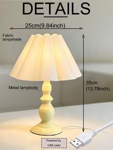 1pc USB Powered Minimalist Desk Lamp, Modern Ins Style Vintage Creative Premium Decor Night Light For Bedroom Bedside Room Desktop - Yellow - View 10