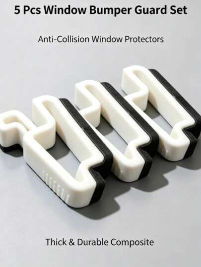 1/4/5/8/12pcs Door And Window Stoppers | Durable Anti-Collision Buffer Strips And Track Lock Set, For Balcony Partition, Ventilation And Privacy Protection | Easy To Install, Suitable For Patio Doors, Bedroom Essentials | Home Gift