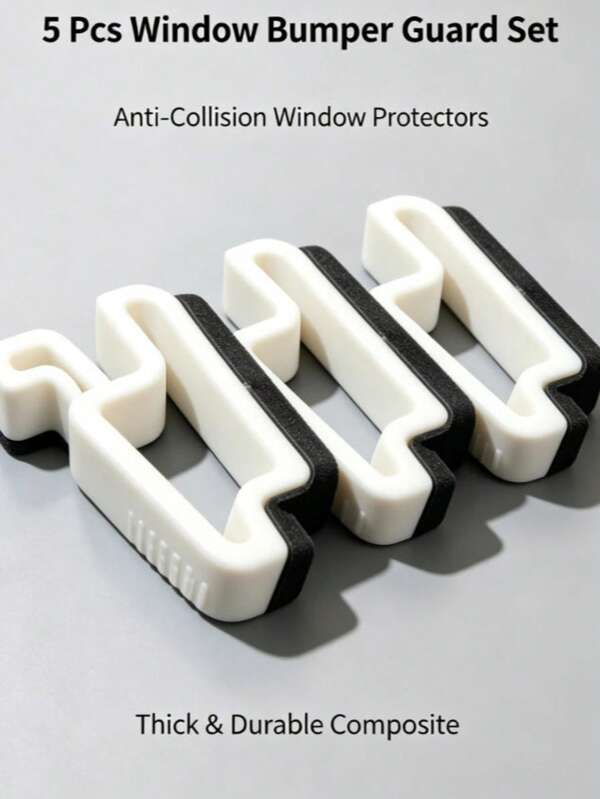 1/4/5/8/12pcs Door And Window Stoppers | Durable Anti-Collision Buffer Strips And Track Lock Set, For Balcony Partition, Ventilation And Privacy Protection | Easy To Install, Suitable For Patio Doors, Bedroom Essentials | Home Gift