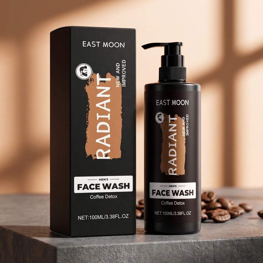 East Moon ®   Men's Cleanser – 100mL/3.38 Fl Oz Deep Cleansing Face Wash Oil Control, Pore Care, Hydration & Healthy-Looking Skin, Daily Men's Grooming Cleanser Travel, Graduation & Wedding Season