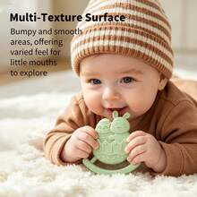 1pc Durable Silicone Teething Toy, Textured Surface, Integrated Design ...