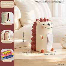 1PC Cute Hedgehog Tissue Box, Versatile For Living Room, Office, Study Desk, Exquisite Healing Small Gift, Thoughtful Practical Housewarming Gift - View 9