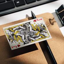 YFOPEN Bastet Black Cat Playing Cards, Dark Gothic Bastet Black Cat Fantasy Illustration Cards, Vintage Cracked Distressed Texture - Multicolor - View 7
