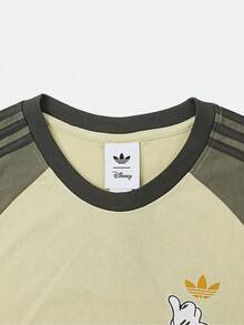 Adidas Originals Men's  GFX TEE Short Sleeve Knit Collarless T-Shirt TKU3101 - Olive Green - View 4