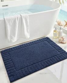 DEXI Tapete para Baño 40 x 60 cm, Alfombra de Baño Antiderrapante, Tapetes de Baño Supersuave y Absorbente, Lavable a Máquina, Blanco - Blanco - Ver 1