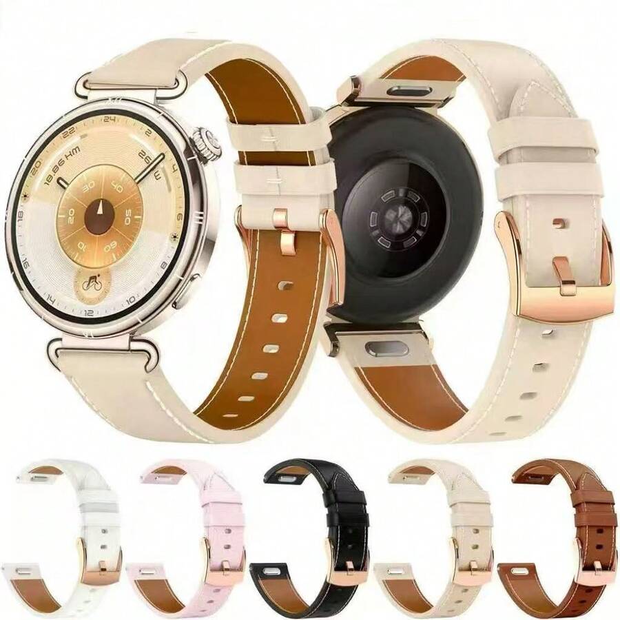 20mm Quick Release Synthetic Leather Watch Band, Compatible With Vivoactive 3/5/6, Forerunner 645/245/55/158/165, Galaxy Watch 4/5/6/7, GT 2/3/4 42mm, GT3 Pro 43mm, GTS 2/3/4 And Other Smart Watch Accessories. - 20mm - View 1