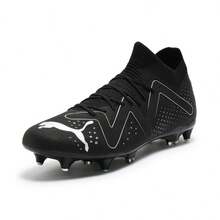 Puma Men's Spring/Autumn Sports Long Stud Football Shoes, Rainproof Natural Grass Training Soccer Shoes 10736902 - Black-silver - View 9