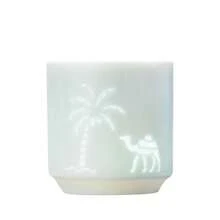 1pc Arabian Embossed Ceramic Coffee Cups, Camel Palm Tree Pattern Small Porcelain Tea Mugs, 170ml Mini Latte Cups For Middle Eastern Home Decor - Multicolor - View 9