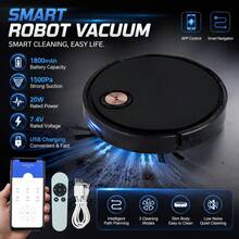 Robot Penyedot Debu Pintar P8 untuk Rumah, Daya Hisap Kuat 20W untuk Menghilangkan Debu dan Rambut, Baterai Tahan Lama 1800mAh dengan Banyak Penggunaan per Pengisian Daya, Pengisian Daya Portabel USB Kompatibel dengan Sebagian Besar Stopkontak, Pengoperasian Kontrol Jarak Jauh Sederhana Cocok untuk Semua Usia, Aksesoris Lengkap Siap Digunakan Langsung dari Kotak - MultiWarna - View 4