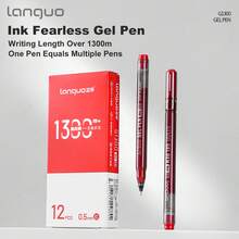Pulpen Blue Fruit Kapasitas Besar Netral Ujung Jarum 0,5mm Tinta Hitam, Jarak Tulis Sangat Jauh, Halus dan Tidak Luntur, Pulpen Tanda Tangan Sekali Pakai untuk Pelajar, Persiapan Ujian, Kantor dan Penandatanganan, Satu Kotak Penuh - pulpen gel - View 2