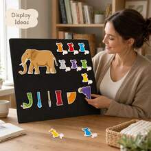 hoojojo 1 Set Of 7 Blind Mice Felt Storytelling Set, Colorful Mice And Elephant Storytelling Set, Interactive Reading Teaching Aid, Color Matching, Logical Thinking, Classroom Learning, Teacher Supplies - Multicolor - View 11