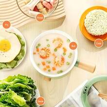 SMEGGEMS Hot Pot Noodle Electric Pot, Dual-Speed Heating & Keep Warm, Easy To Clean, Fast Heat Conduction, High-Temperature Resistant Cooking, Can Cook Noodles, Steam Noodles, Hot Pot, Stew Soup, Easy To Store And Carry - Green - View 4