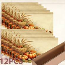 1pc/4pcs/6pcs/8pcs, Autumn, Fallen Leaves Pattern Suitable For Dining Table, Breakfast Mat, Coffee Bar, All Season Decoration, Washable Table Mat, Room Decor, Kitchen Dining Table Mat, Indoor/Outdoor Party Decoration, Home Decor, Ideal Gift - Multicolor - View 14