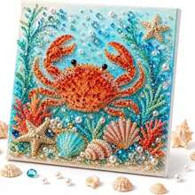 Set Dekorasi Gantung DIY Seni Mutiara Laut, Kit Manik-Manik Rhinestone Berbentuk Khusus Buatan Tangan, Dekorasi Gantung Dinding Jendela Gaya Pesisir, Set Seni Buatan Tangan Kreatif, Cocok untuk Pecinta Kerajinan, Hadiah Dekorasi Rumah dan Kantor - Set - View 2