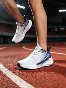 Women's Lightweight Athletic Shoes - Airflow Design, Breathable And Comfortable - Durable Casual Lace-Up Shoes - Perfect For Outdoor Running And Everyday Wear - Blue - View 8