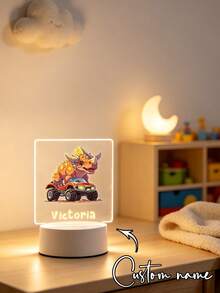 1pc Personalized Customized Children's Name Pattern LED Night Light. Decorative Light Designed For Children's Room, Suitable As Birthday Gift, Children's Day Gift, Friend Gift, Family And Relative Gift, Back To School Gift, Graduation Gift And Valentine's Day Gift. - Multicolor - View 5