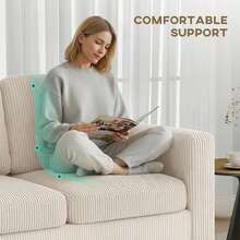 HOMCOM 73" Sectional Sofa, L Shaped Couch With Changeable Chaise Or Ottoman, Corduroy 3 Seat Sectional Couch For Living Room, Bedroom, Apartment, 2200lb Capacity, Cream White - 白色 - 查看 5