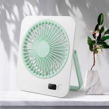 GICOOK 1200mAh Portable USB Plug-In Desktop Fan, Ultra-Quiet 180° Adjustable Folding Design, Suitable For Home, Office, Travel, Multi-Functional Cooling Device, Lightweight Cooling Fan, Electric Fan, Hobby, Small Fan, Mini Fan - Green - View 1
