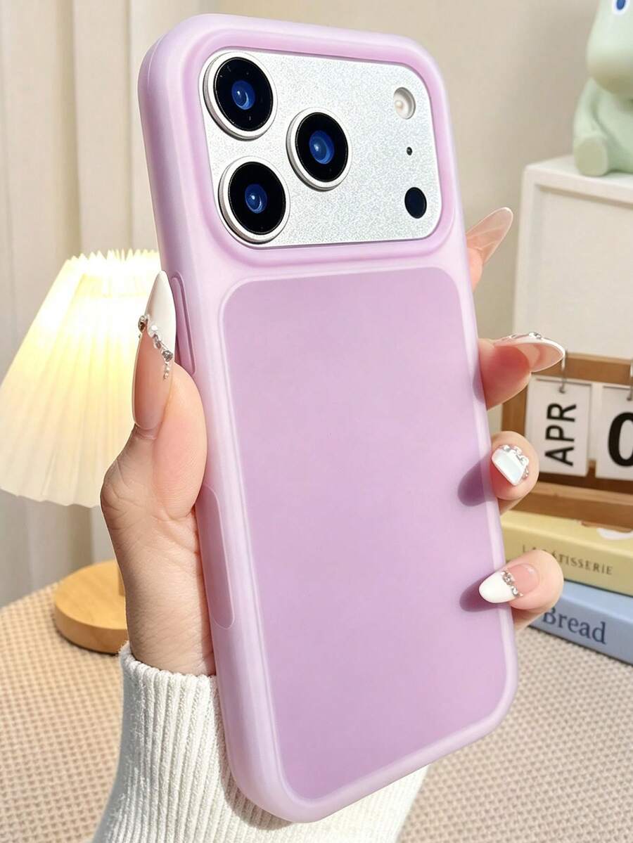 KOOLIFE 1pc Cute Aesthetic Pastel Solid Color Matte Frosted Apple Phone Case, PC + TPU Soft Material With Raised Camera Protection, Anti-Drop, Anti-Fingerprint, Birthday Gift For Women And Girls, Compatible With IPhone 18pro/18pro Max/17 Pro Max 17 Pro 17 16 15 14 13 - Purple - View 1