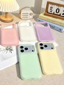 KOOLIFE 1pc Cute Aesthetic Pastel Solid Color Matte Frosted Apple Phone Case, PC + TPU Soft Material With Raised Camera Protection, Anti-Drop, Anti-Fingerprint, Birthday Gift For Women And Girls, Compatible With IPhone 18pro/18pro Max/17 Pro Max 17 Pro 17 16 15 14 13 - Purple - View 6