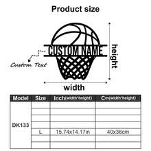 1pc Customized Name Metal Basketball Hoop Sign Decor, Basketball Iron Wall Art, Indoor Decor, Outdoor Basketball Court Wall Hanging, Basketball Enthusiast Gift, Home Decor, Modern Art Basketball Decor, Wall Decor, Room Decor, Living Room Decor, Bedroom Decor, House Decor, Personalized Gift Craft - Multicolor - View 54