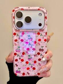 Casing Ponsel Lembut Mengkilap Motif Ceri Sederhana yang Lucu, Kompatibel dengan iPhone 18 Pro Max 17 Pro Max 17 Pro 16 Pro Max 15 Pro Max 14 Pro Max 13 Pro Max 12 11, Pelindung Belakang Lembut Tahan Guncangan ﻿C - ceri - View 5