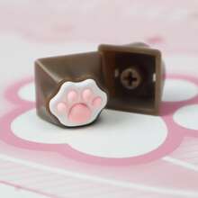 Bokawz أغطية مفاتيح سيليكون على شكل كف قطة، تصميم كرتوني إبداعي باللون الوردي، إكسسوارات زينة طرفية للكمبيوتر للنساء - مشاهدة 6