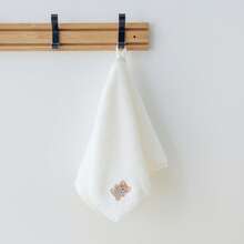 1/5件 9.84"*19.68" 卡通動物刺繡珊瑚絨手巾，超柔軟高吸水臉巾，附掛環，便攜，多色，可重複使用，適用於浴室、洗臉、卸妝、廚房、返校宿舍 - 彩色 - 查看 16