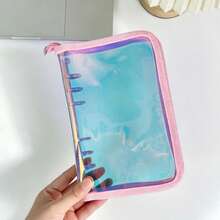 1pc A6 Laser Rainbow Loose-Leaf Binder, Zippered Planner, Large Capacity Sticker Storage Bag, Stationery Organizer, Detachable Inner Pages Multi-Functional Binder, IDOLME, Suitable For K-Pop Photo Album, Sticker Book, Savings Plan Book, Nail Art Storage, Diary, Notebook, School Supplies, Office Supplies, Back To School Supplies - A6 - View 11