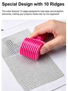 1pc Diamond Painting Roller Tool, Handheld Diamond Painting Roller Tool, DIY Craft Tool, Suitable For Diamond Embroidery And Detachable Diamond Painting Accessories - A - View 4