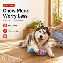 1pc Durable Dog Chew Toy, Night Walk Boredom Buster, Silicone Teething Interactive Pet Toy - Multicolor - View 2