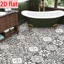 10PCS Retro Black And White Floral Self-Adhesive Tiles, Featuring European Geometric Pattern Design, Made Of Waterproof And Moisture-Resistant PVC Material. Suitable For Use In Bathrooms, Showers, And Kitchen Countertops/Wall Renovations. - CZT7074 - View 8