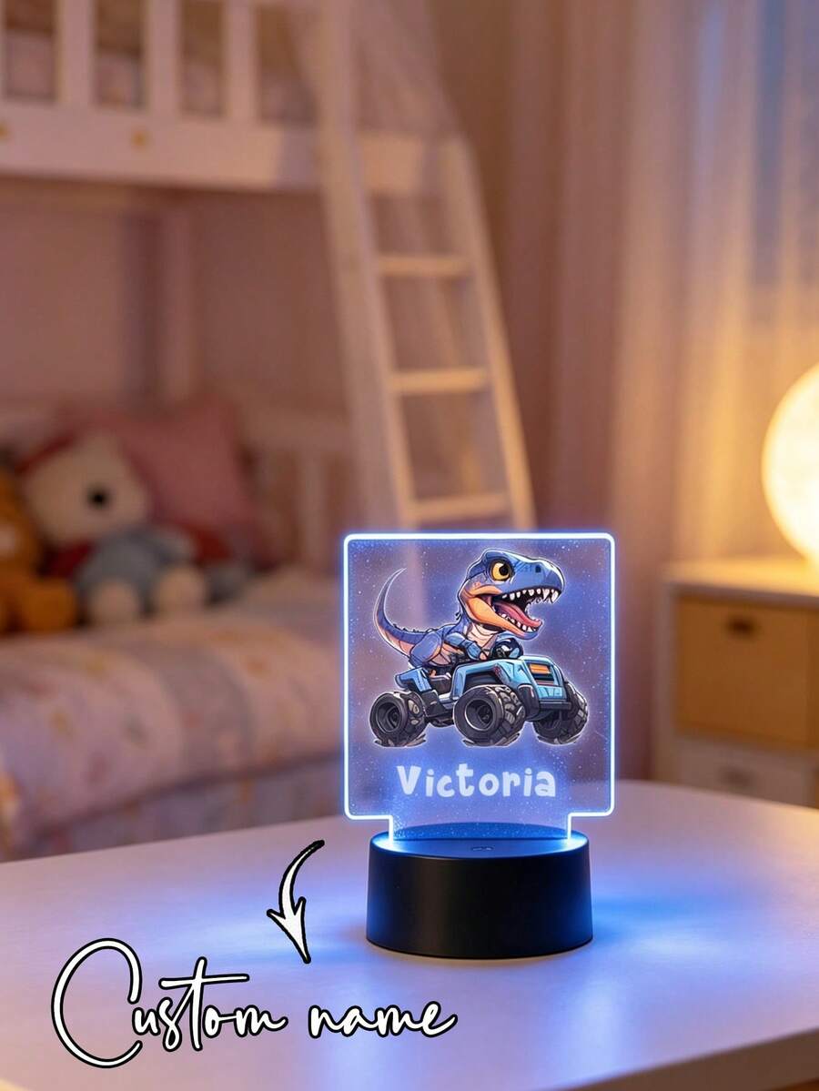 1pc Personalized Customized Children's Name Pattern LED Night Light. Decorative Light Designed For Children's Room, Suitable As Birthday Gift, Children's Day Gift, Friend Gift, Family And Relative Gift, Back To School Gift, Graduation Gift And Valentine's Day Gift.