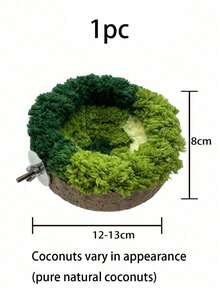 1pc Handmade Bird Nest Garden Decor, Brown Coarse Woven Straw Bird Nest, Suitable For Pet Birds Or Parrots, Natural Small Pet Bird Nesting Pad, Nest, Bed, Anti-Pecking Warm Pad, Suitable For Parrots, Budgies, Long-Tailed Parrots, Canaries, Round Warm - Y - View 13