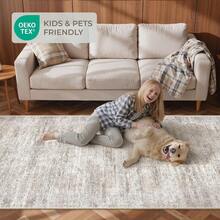 Alfombra de pasillo antideslizante para dormitorio, alfombra lavable con reverso de goma - Alfombra suave de pelo corto para cocina, lavandería, baño (61 x 244 cm, beige/marfil) - Granate - Ver 9
