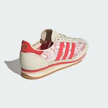 Adidas Women's Vintage Sports Shoes, Classic Thin Sole Casual Sneakers JS1311, Spring/Autumn - Light Khaki/red - View 5