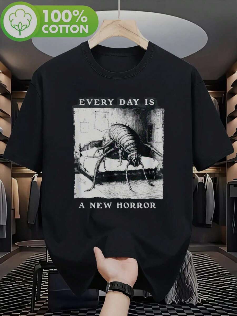 Men T-Shirts - 黑色 - 查看 1